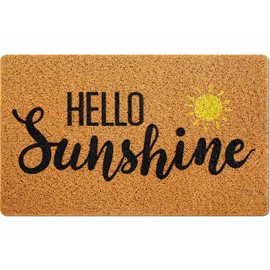 Mindsoft Welcome Doormat Rug Door Mat Front Door Rug for Home Indoor Holiday Decoration 18 x 30 inch(Sunshine)