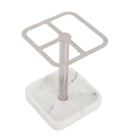 Cunyuer Toothbrush Holders for Bathrooms, Stainless Steel Toothbrush Holder, Countertop Toothbrushs and Toothpaste Stand (Silver)