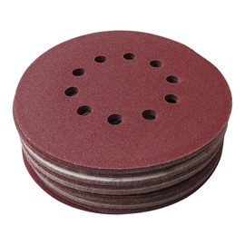 25 Sanding Discs for Long Neck Sanders Diameter 215 mm 10 Hole P180 Red Brown