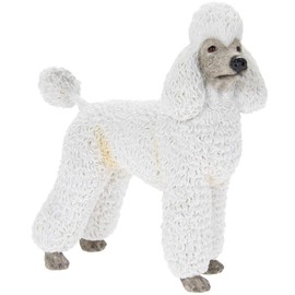 The Leonardo Collection Large White Poodle By Leonardo Dog Studies Ornaments, Resin, H15cm