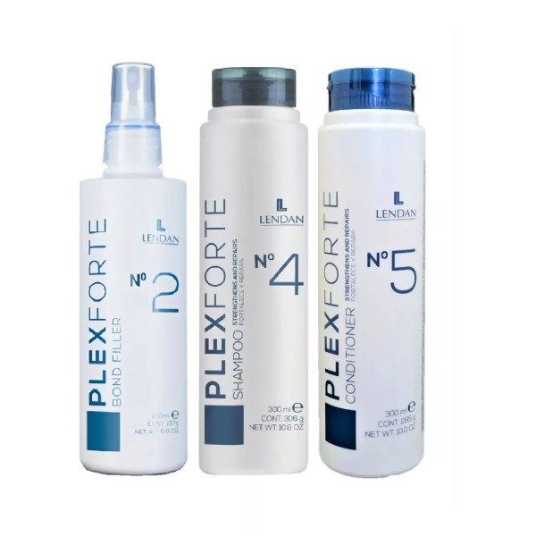Lendan Plexforte N°2 Bond + N°4 Shampoo + N°5 Acondicionador