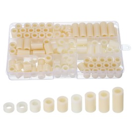 QUARKZMAN Pack of 150 Rubber Flat Seal Discs Assortment M6.2 Bolt Spacers Washers Flat Seal for Tap or Plumbing White