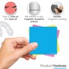 TMS Magnetic Sticky Notes, Neon Coloured Dry Wipe Reusable Labels