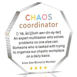 Chaos Coordinator Gifts For Coworkers Social Worker Thank You Gift For Office Staff Motivational Desk Decoration Administrative Assistant Gift For Boss Inspirational Gifts Office Cubicle Decor