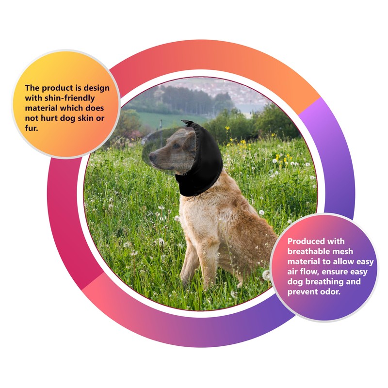 Field Guard Dog Head Net Mesh Protector Dog Face Guard