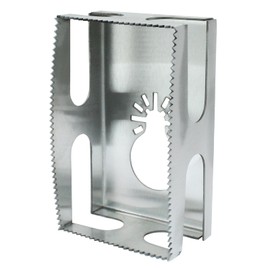 HARSKIYER Square Slot Cutter Drywall Oscillating Tool, 1 Pcs Outlet Box Butter to Cut-in Single Gang Wall Boxes, Stainless Steel One Step in Place Multi-Tools for Plastic Wood (Rectangular)