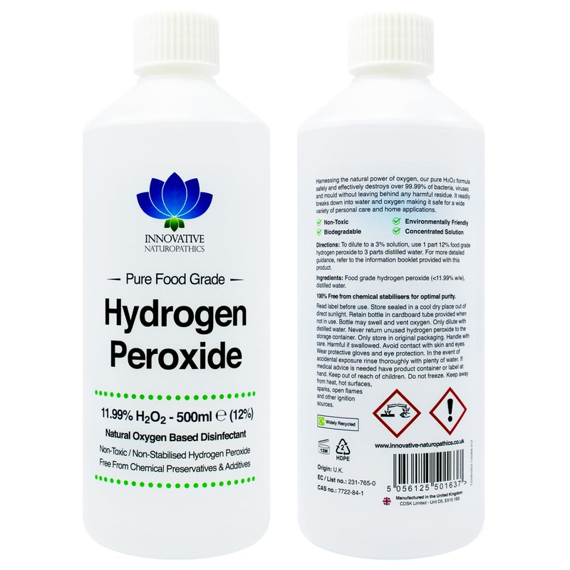 Food Grade Hydrogen Peroxide - Purest Grade 12% (<11.99%) -