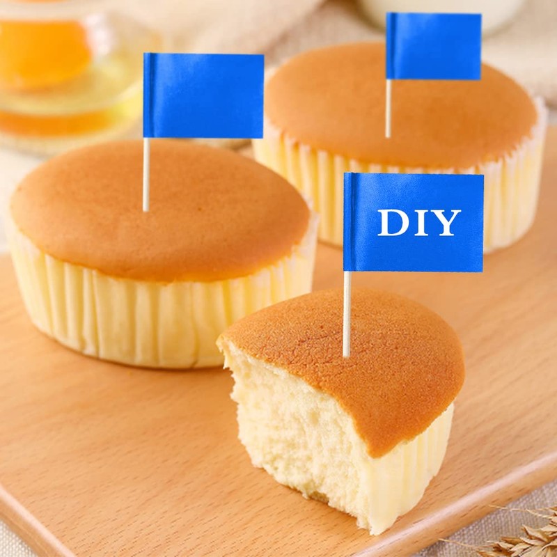 Mflagperft Blank Toothpick Flags Labeling Marking Flag Small Mini Stick