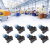 25 Pcs Industrial Push Button Switch Self Locking Push Button