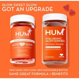 HUM Hyaluronic Glow Skin Supplements – Hydrating Formula with Hyaluronic Acid, Vitamin C & Vitamin E to Support Collagen & Radiant Skin – 60 Capsules