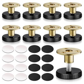 DHSWNNG Pack of 8 Height-Adjustable Feet, Adjustable Furniture Feet, 33-40 mm, Height Adjustable Feet with Damping Pads for Cupboard, Bed Foot, Sofas, Tables