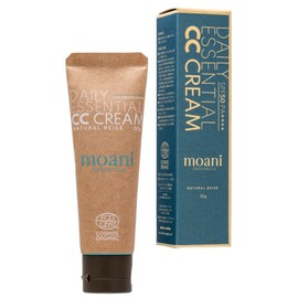 Moani Organics Sunscreen Makeup Foundation CC Cream 1.8 oz (50 g) SPF50 PA++++ Natural Beige 100% Natural Ingredients