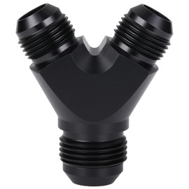 Podavelle 12AN to 10AN 10AN Male Y Block Fitting Splitter Adapter Union Aluminum Black