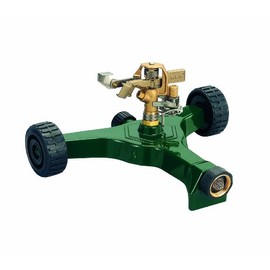 Orbit 56186N Lawn and Garden 1/2-Inch Brass Impact Sprinkler with Metal Wheel Base