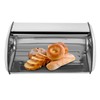 DYNAMI Stainless Steel Bread Box with Roll Up Lid, Large