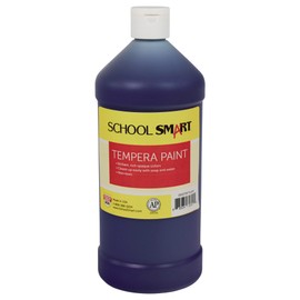 School Smart Tempera Paint, Purple, 1 Quart Bottle