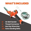ABRAPRO 3/8"x 13" Air Belt Sander with 20Pcs Zirconia 40/60/80/120