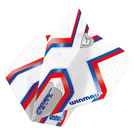 WINMAU Dart Flights - Prism Delta Epix Extra Thick 100 Micron - 1 Set per pack (3 darts Flights in total) - Professional Darts Accessories - White Dart Flights