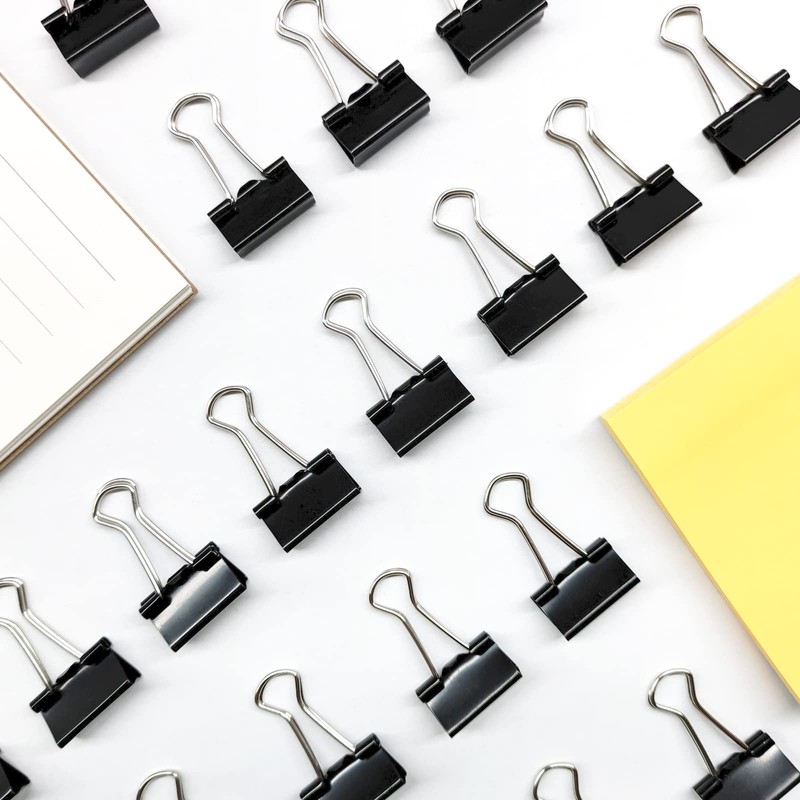 Ykimok 120Pcs Mini Binder Clips, 5/8 inch(15mm), Paper Clamps Small