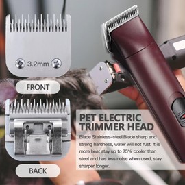 JRSHOME 2024 Version Detachable Pet Dog Grooming Clipper Stainless Steel Blade for Andis Oster A5 (3.2mm)