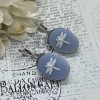 FANCY FOX BOUTIQUE Blue White Dragonfly cute Silver Boutique French