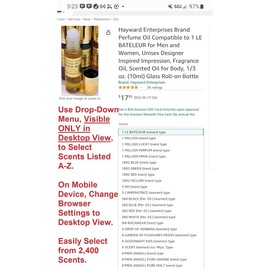 Hayward Enterprises Cologne Oil Comparable to 1 MILLION ABSOLUTELY GOLD Men, Eau de Parfum, Inspired Fragrance Rendition, 1/3 oz. (10ml) Glass Roll on