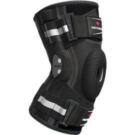 NEENCA Knee Brace for Knee Pain, Adjustable Knee Support with Hinge and Removable Side Stabilisers, Strong Stability to Relieve Joint Pain, Arthritis (3XL)
