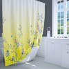 LIVETTY Yellow Bird Floral Shower Curtain 180cm × 180cm Mould