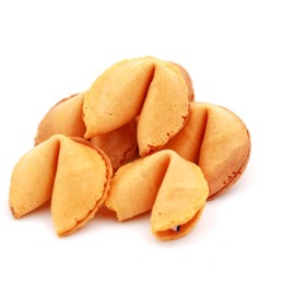 Sky | Premium Bulk Fortune Cookies Individually Wrapped, Fortune Cookie Rounds, Fresh Cookies, Healthy Fortune Cookies Bulk, Chinese Fortune Cookies, Chinese New Year Snacks (Vanilla, 50 Cookies)