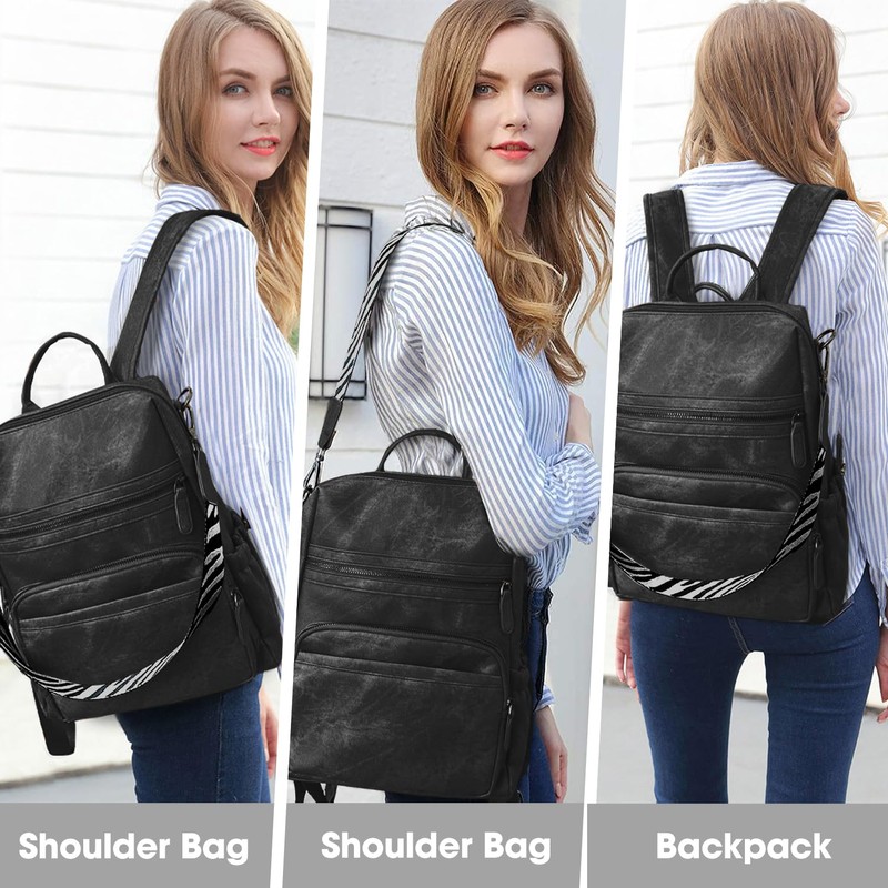 JYOPA Women Backpack Purse Bag PU Leather Travel Backpack Purse