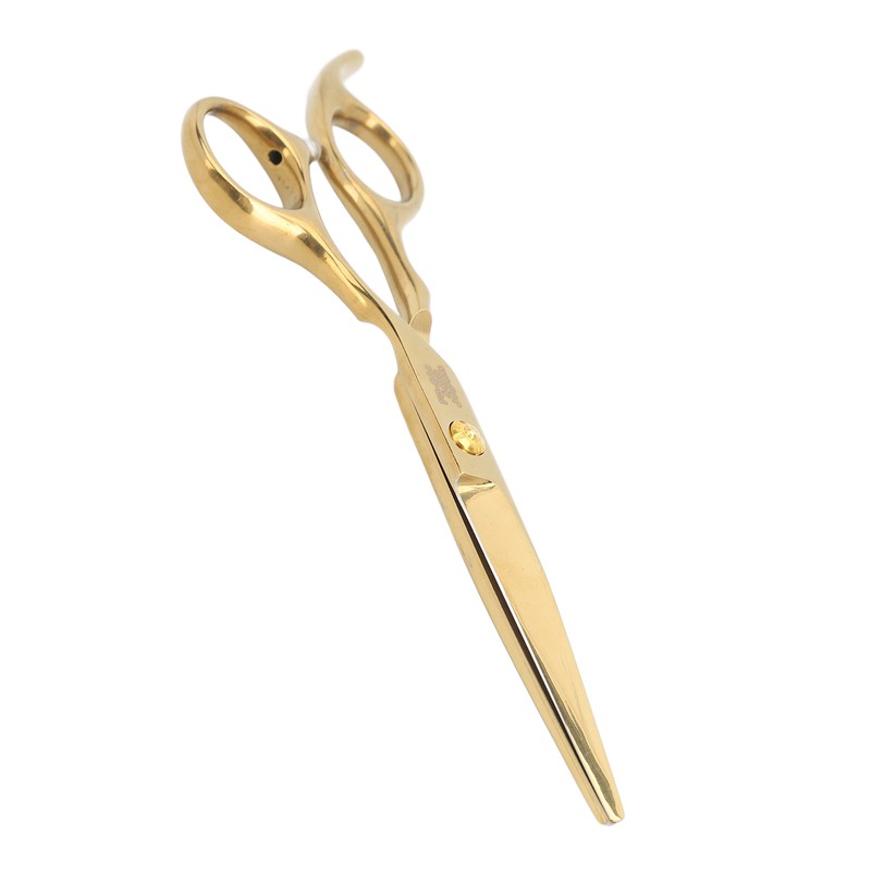 Hair Cutting Shears Stainless Steel Incisive Curved Handle Hairdressing Scissors
