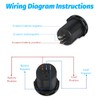 Zpana Car LED Digital Double Voltmeter, DC 12-24V Waterproof Round