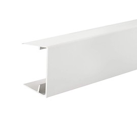 35mm SNAPA Polycarbonate End Closure Roof Sheet U-Profile Drip End Trim - 2.1m, White