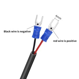 YACSEJAO DC Power Pigtail Cable with U-Shaped 2 Pack 18AWG DC5.5 x 2.1 Male to 2 x 4 mm U-type Wire Terminal Cable Test Connector Power Cord (1 M)