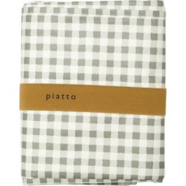 SweetPea Piatto Leisure Sheet Gingham Check (L) GRAY 68.9 x 59.1 inches (175 x 150 cm), HE005GY (Gingham Check GRAY(02))