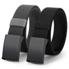 JASGOOD 2 Pack Stretch Web Belt for Men with Metal