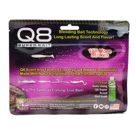 Q8 Super Bait-Curly Tail Swim Bait (White Pearl)