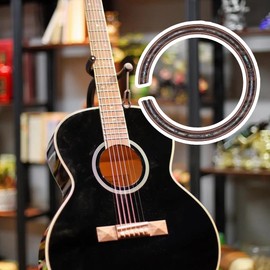 BQLZR B-13 Wood Color Acoustic Guitar Rosewood Rosette Soundhole Wood Inlaid Rosette for Classical Guitar