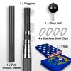 G128 Combo Pack: 25 Ft Telescoping Aluminum Flagpole (Black) &