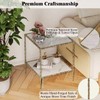 20" Square Sintered Stone End Table, Modern Marble Look Side