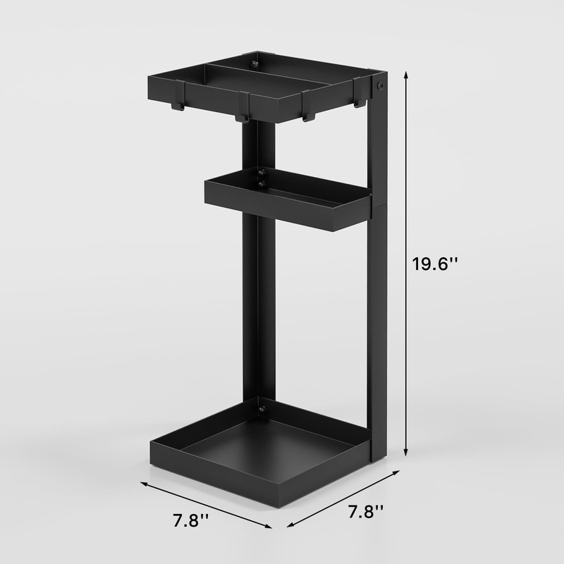 Kawaiita Umbrella Stand, Steel Umbrella Holder Rack with Small Shelf,
