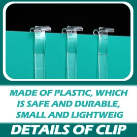 Blulu 3 Inch Valance Clips Window Blind Hidden Clip Clear Plastic Retainer Latent for Horizontal Blind(12 Pieces)