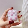 Faneiy for AirPods 2nd/1st Gen Case with Keychain,Cute Clear Pink