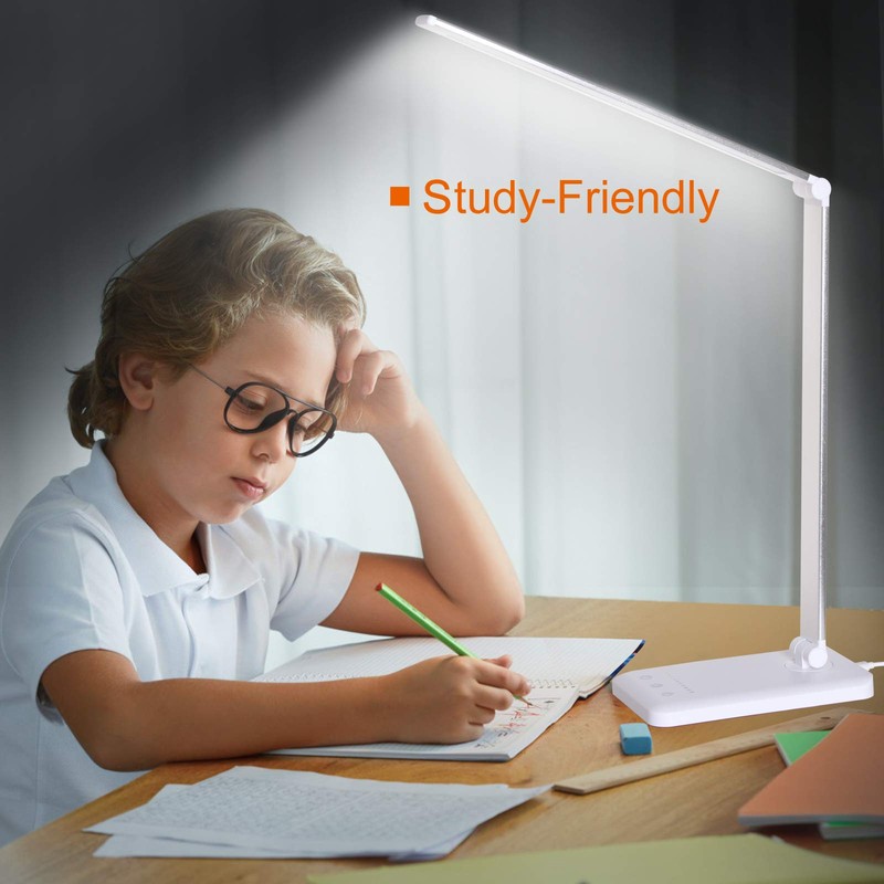 Himigo LED Desk Lamp,Eye-Caring Table Lamps,Stepless Dimmable Office Lamp with
