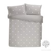 Appletree Dot Garden 100% Cotton Duvet Cover Set, Silver with