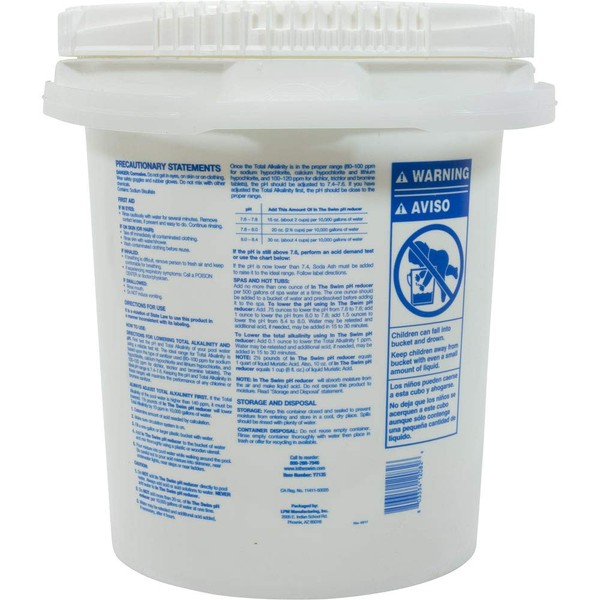 In The Swim pH Reducer - Muriatic Acid Alternative for Pools, Spas, and Hot Tubs - Prevents Cloudy Water - 50 Pounds