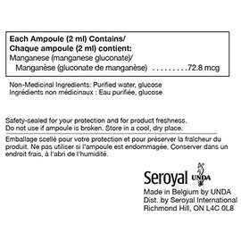 UNDA - GAMMADYN Mn - Manganese Oligo-Element Supplement - 30 Ampoules