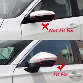 For 11th Gen Civic Accessories Side Mirror Cover Exterior Rear View Mirror Cap for Honda Civic 2022 2023 2024 2025 (Carbon fiber pattern)