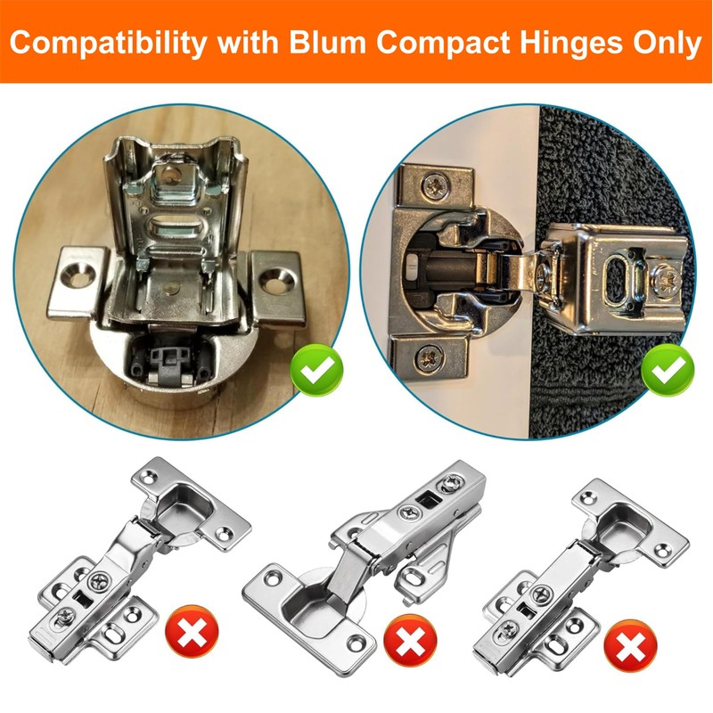 Blum 38C315B3 Blumotion 86 Degree Angle Restriction Hinge Clip, Nylon