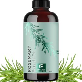Pure Rosemary Essential Oil with Dropper - Undiluted Rosemary Oil for Hair Skin and Nails and Refreshing Aromatherapy Oil for Diffusers - Cleansing Rosemary Essential Oil for Dry Scalp Care 8oz